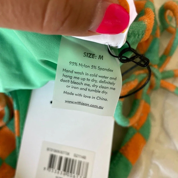 With Jean checkered betsey bikini bottom - Picture 7 of 9